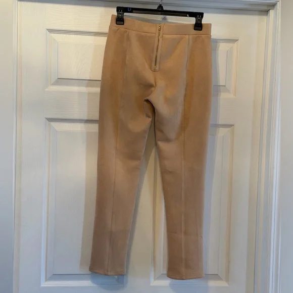 NWT Jude Connally Olivia faux suede camel ankle pants Size XS - Picture 6 of 11
